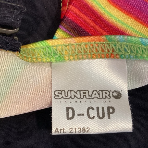 Sunflair® 2-PC Bikini Swimsuit Multicolour Striped - Sz 10 D-Cup Top/Bottom* - Picture 5 of 16